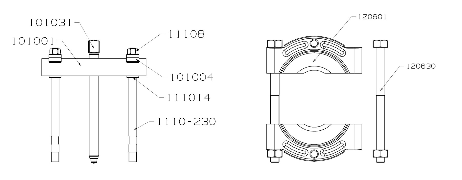 EXTRACTOR FORZA PUENTE Y GUILLOTINA SERIE 1100S-1200